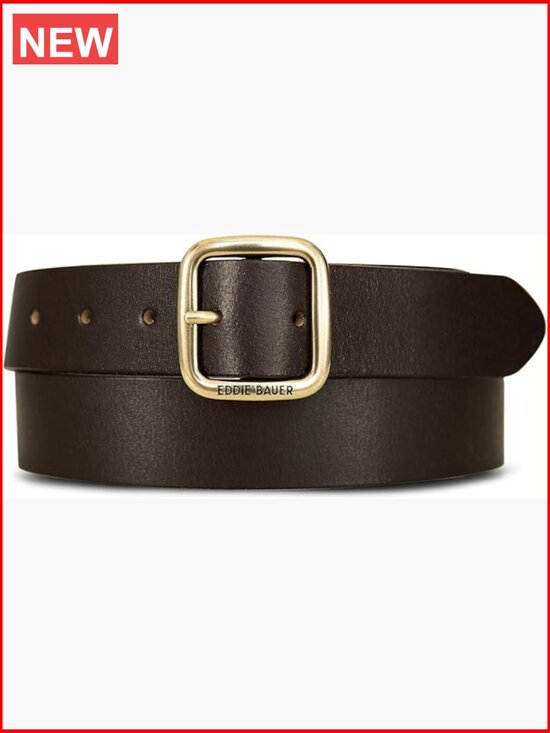 Genuine Buffalo Leather Belt with Metal Buckle, Adjustable Fit main image 6